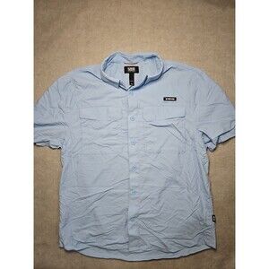 Alaskan Hardgear AKHG Crooked River Short Sleeve Button Up Shirt Blue Men’s L